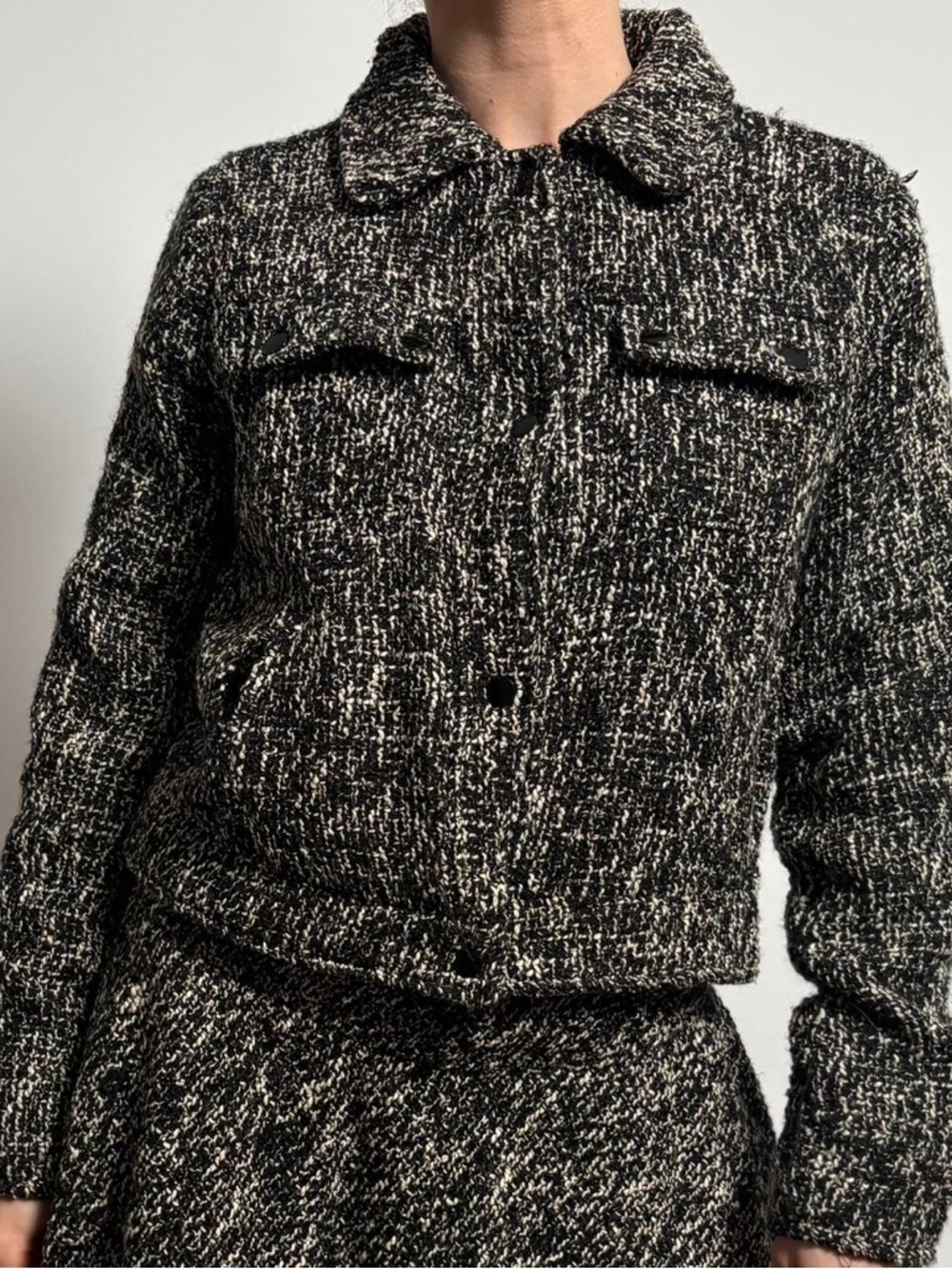 NWT Jason Wu Black and White Tweed Jacket SIZE 6